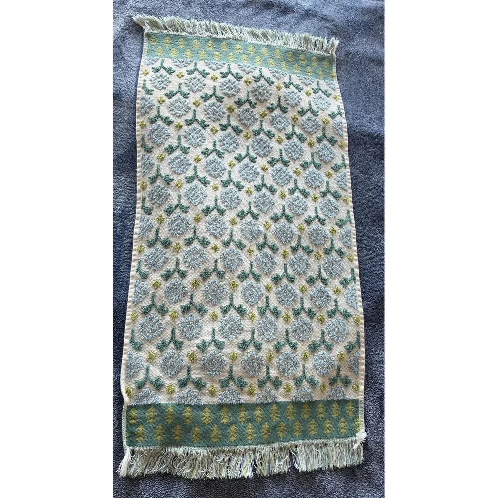 Anthropologie Floral Cotton Hand Towel Multi-Color Made in Portugal 30in